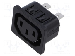 Connector: AC supply; socket; female; IEC 60320; C13 (F); -25÷70°C
