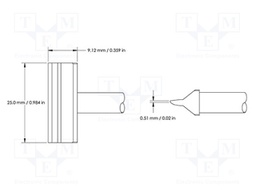 Tip; cutting; 25mm; 510°C; for soldering station