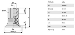 Component: suction cup; Man.series: PFYN; Mounting: G1/8-IG; 11.9g