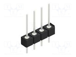 Connector: pin strips; pin header; male; PIN: 4; 2.54mm; THT; 1x4