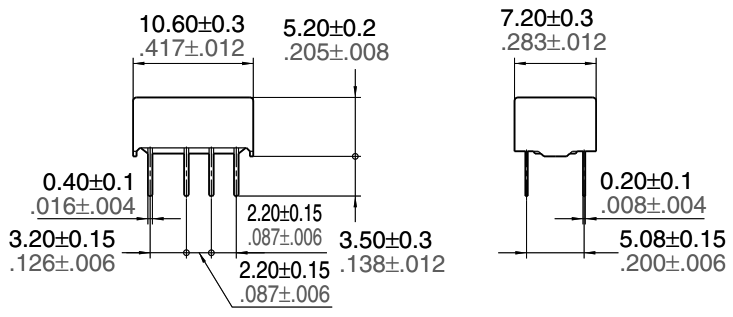 Relay: electromagnetic; DPDT; Ucoil: 4.5VDC; 0.3A/125VAC; 2A/30VDC