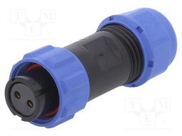 Plug; female; SP13; PIN: 2; IP68; 5÷8mm; 13A; soldering; for cable