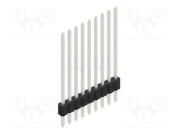 Connector: pin strips; pin header; male; PIN: 9; 1.27mm; THT; 1x9