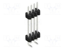 Connector: pin strips; pin header; male; PIN: 4; 1.27mm; SMT; 1x4