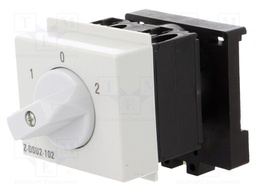 Module: rotary switch; 20A; Mounting: DIN; IP20; 250VAC; 52x65x60mm