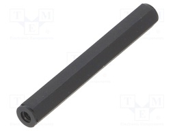 Screwed spacer sleeve; hexagonal; polyamide; M2,5; L: 40mm