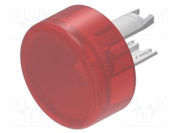 Actuator lens; 18; red; plastic; Ø13.8mm