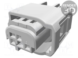 Connector: automotive; MQS; plug; female; PIN: 3; for cable; crimped