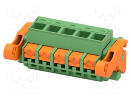 PCB connector, nominal cross section: 2.5 mm2, color: green,