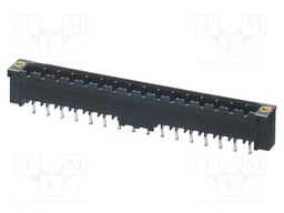 PCB headers, nominal cross section: 2.5 mm2, color: black, n