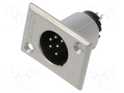 Connector: XLR; socket; male; Plating: silver plated; soldering