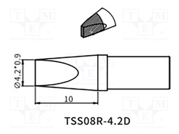 Tip; chisel; 4.2mm; QUICK-TS8