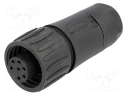 Connector: circular; plug; PIN: 7; female; soldering; silver plated