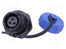 Socket; female; SP11; PIN: 3; with protective cap; IP68; 4÷6.5mm; 5A