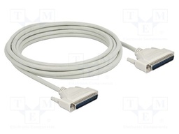 Cable; D-Sub 37pin plug,both sides; Len: 5m; beige; Øcable: 8mm