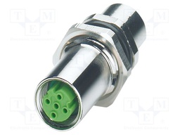 Coupler; M12 female D coded,both sides; D code-Ethernet