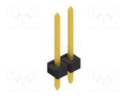 Connector: pin strips; pin header; male; PIN: 2; 2.54mm; THT; 1x2