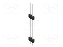 Connector: pin strips; pin header; male; PIN: 2; 2.54mm; THT; 2x1