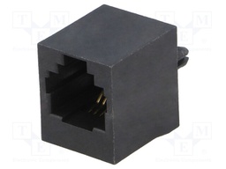 Socket; RJ11; PIN: 4; Cat: 5; Layout: 6p4c; THT; straight