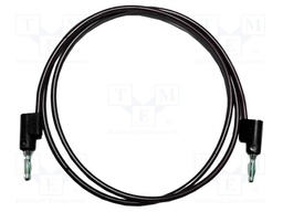 Test Lead, 4mm Stackable Banana Plug, 4mm Stackable Banana Plug, 1 kV, 15 A, Black, 610 mm
