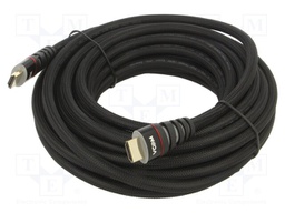 Cable; HDMI 1.4; HDMI plug,both sides; polyamide; 10m; black