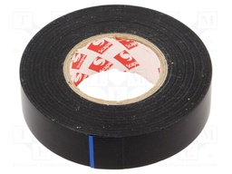 Tape: electrical insulating; W: 19mm; L: 33m; D: 0.13mm; black; 180%