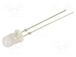LED; green; 5mm; 3000mcd; 100°; Front: convex; 2.9VDC; No.of term: 2