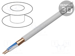 Wire; LON BUS; 1x2x22AWG; solid; Cu; Al foil; FRNC; white
