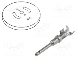 Contact; Size: 16; male; 0.75÷2mm2; nickel plated; crimped; reel