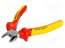 Pliers; insulated,side,cutting; for voltage works; steel; 160mm
