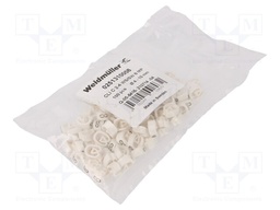 Markers for cables and wires; 4÷10mm; PVC; white; -30÷80°C