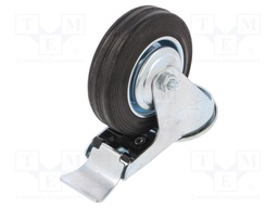 Transport wheel; Ø: 100mm; W: 25mm; H: 128mm; 70kg; Mat: rubber
