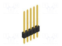 Connector: pin strips; pin header; male; PIN: 5; 1.27mm; THT; 1x5