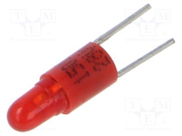 LED lamp; red; 28VDC; 28VAC; No.of diodes: 1; 19
