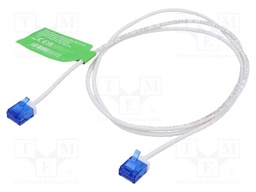 Patch cord; RJ45 plug,both sides; U/UTP; 6a; Cu; white; 1m