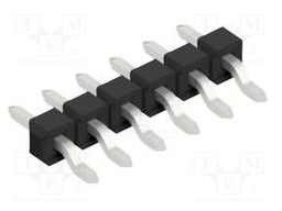 Connector: pin strips; pin header; male; PIN: 6; 2.54mm; SMT; 1x6