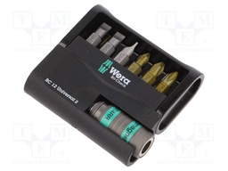 Screwdriver bits; Pcs: 12; Package: plastic case; 25mm