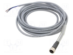 Connection lead; PIN: 4; straight; 5m; M12; 250VAC; 4A; Cores: 4; PUR