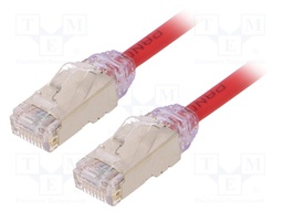 Patch cord; F/UTP,TX6A-28™; 6a; solid; Cu; LSZH; red; Len: 2m; 28AWG