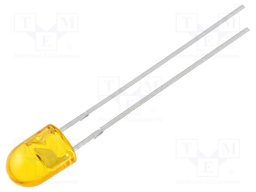 LED; oval; 5.1x4.3mm; orange; 2180÷4200mcd; 100/40°; Front: convex