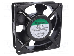 Fan: AC; axial; 230VAC; 120x120x38mm; 122(±10%)m3/h; 37dBA; 2150rpm