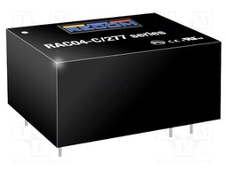 Converter: AC/DC; 4W; Uout: 15VDC; Iout: 267mA; 79%; Mounting: PCB