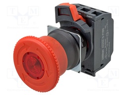 Switch: emergency stop; 22mm; LED; 40mm; 24VAC; 24VDC