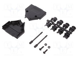 Enclosure: for D-Sub connectors; shielded; straight; UNC4-40