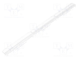 LED lens; rectangular; Mat: PMMA plexiglass; transparent