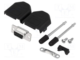D-Sub; PIN: 9; plug; female; soldering; for cable