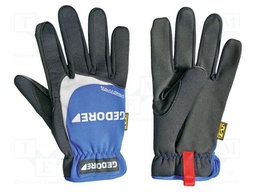 Protective gloves; Size: 10; black/blue