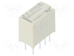 Relay: electromagnetic; DPDT; Ucoil: 12VDC; 0.3A/125VAC; 1A/30VDC