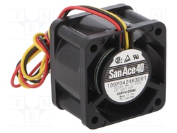 Fan: DC; axial; 24VDC; 40x40x28mm; 19.2m3/h; 37dBA; ball bearing