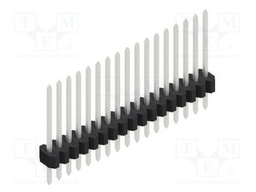 Connector: pin strips; pin header; male; PIN: 17; 1.27mm; THT; 1x17